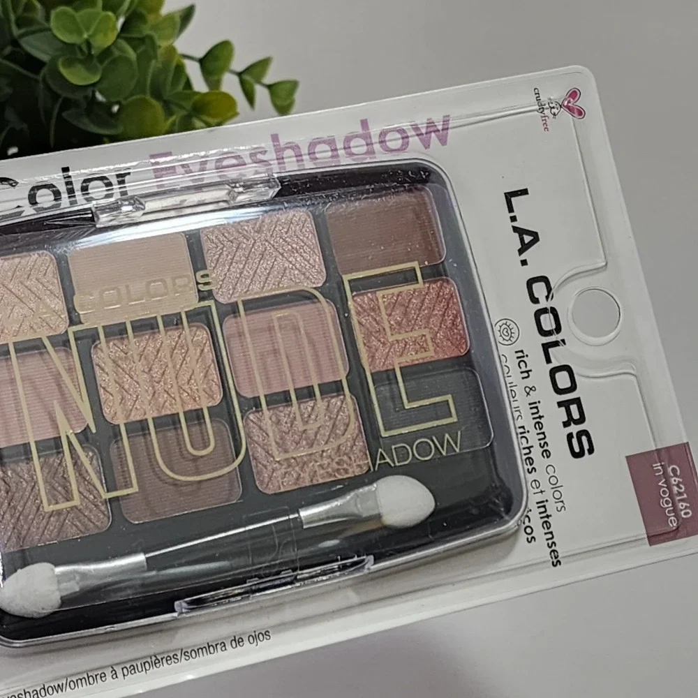 L.A. Colors 12 Color Eyeshadow Palette Nude In Vogue C62160